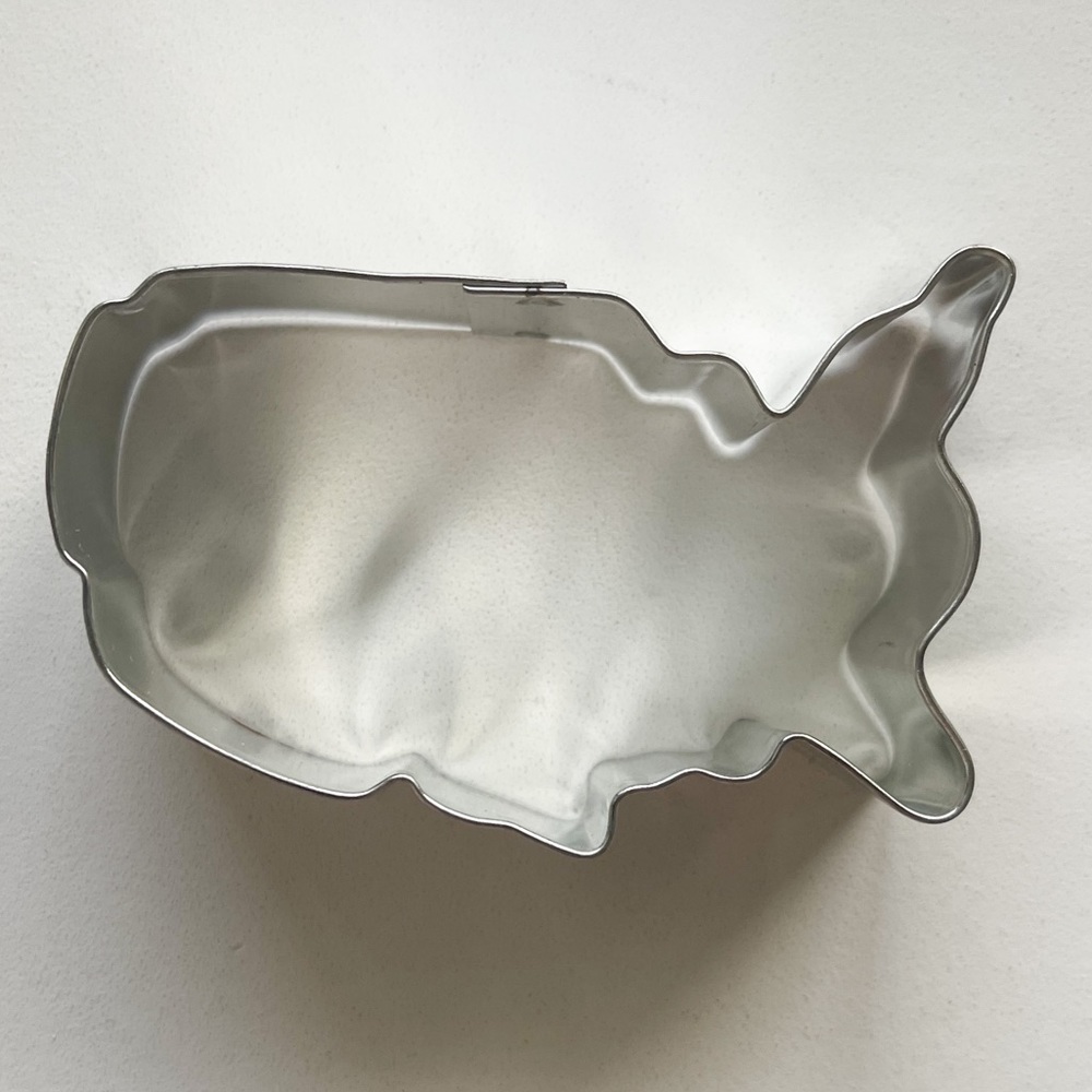 United States USA Map Metal Cookie Cutter With Rust Spots